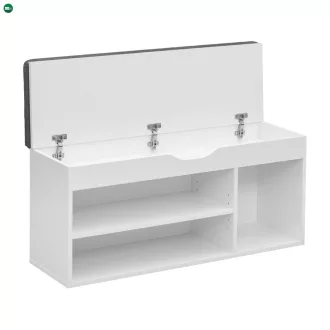 Cipőpolc paddal, fehér, FUDDY NEW