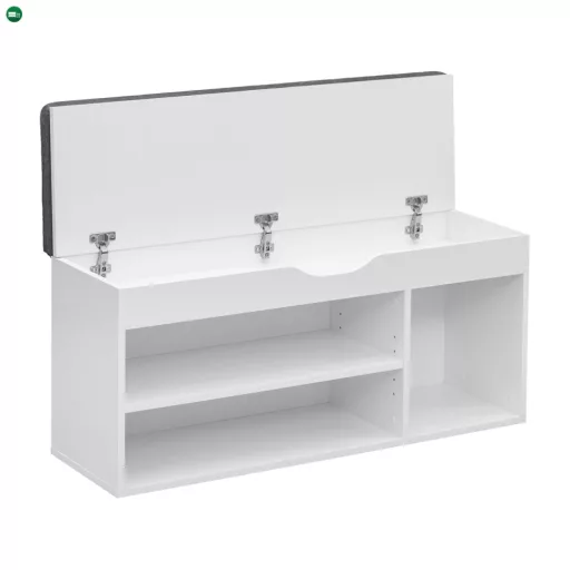 Cipőpolc paddal, fehér, FUDDY NEW