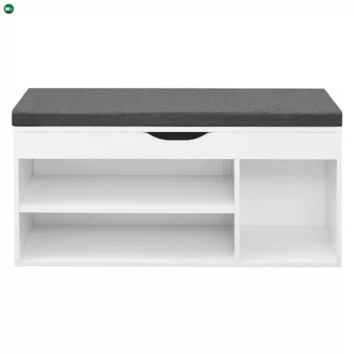 Cipőpolc paddal, fehér, FUDDY NEW