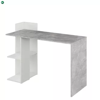 Számítógépasztal, beton/fehér, ANDREO NEW