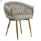 Étkezőszék, szürkésbarna Taupe Velvet szövet/gold króm arany, DEILA