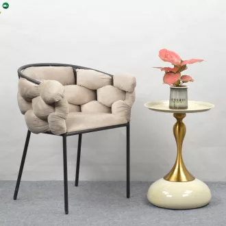   Étkezőszék, szürkésbarna Taupe Velvet szövet/fekete, DOROTA
