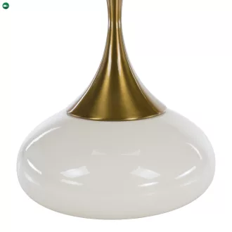 Kisasztal, fehér Ivory/arany, FEJ