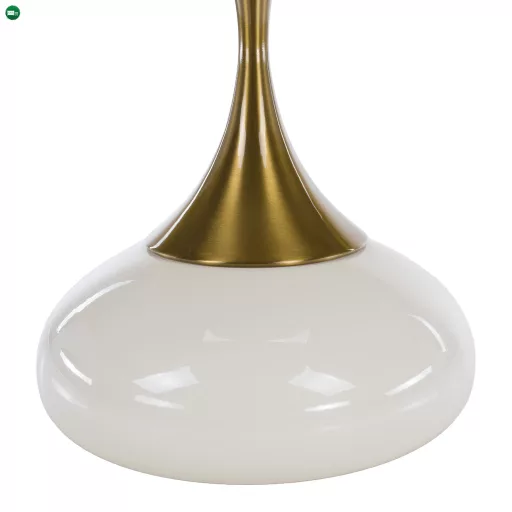 Kisasztal, fehér Ivory/arany, FEJ