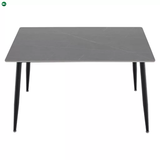 Étkezőasztal, szürke/fekete, 121x71 cm, FLORENC TYP 1