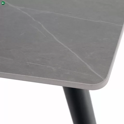 Étkezőasztal, szürke/fekete, 121x71 cm, FLORENC TYP 1