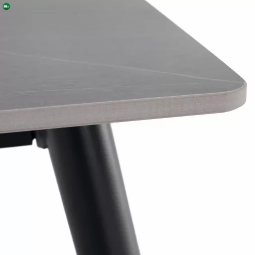 Étkezőasztal, szürke/fekete, 121x71 cm, FLORENC TYP 1