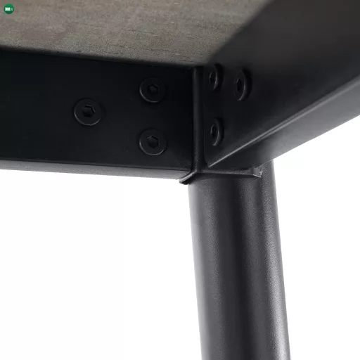 Étkezőasztal, szürke/fekete, 121x71 cm, FLORENC TYP 1