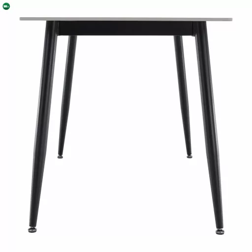 Étkezőasztal, szürke/fekete, 121x71 cm, FLORENC TYP 1