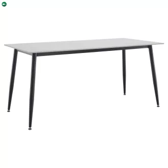   Étkezőasztal, fehér márvány/fekete, 160x80 cm, FLORENC TYP 2