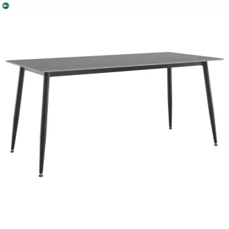   Étkezőasztal, szürke márvány/fekete, 160x80 cm, FLORENC TYP 2