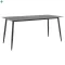 Étkezőasztal, szürke márvány/fekete, 160x80 cm, FLORENC TYP 2