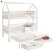 Montessori emeletes ágy pótággyal, fehér, VENITA TYP 1
