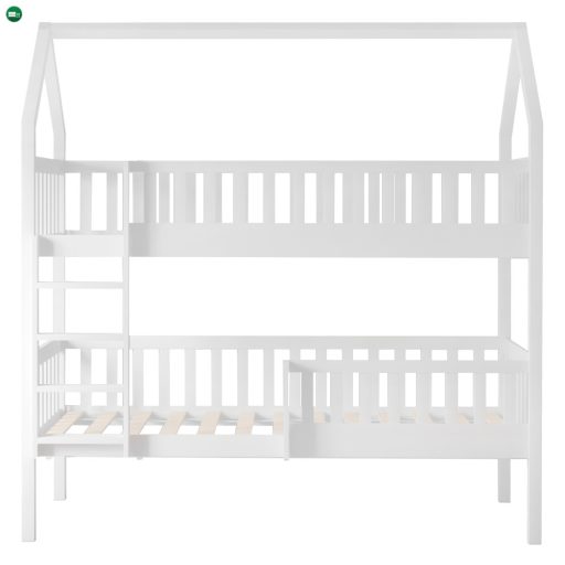 Montessori emeletes ágy pótággyal, fehér, VENITA TYP 1