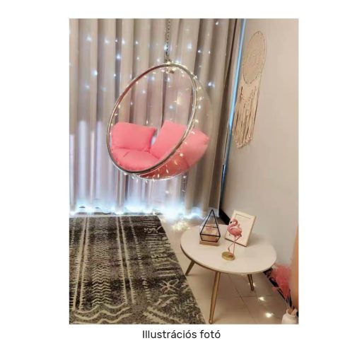 Függő fotel, átlátszó/arany/rózsaszín, BUBBLE NEW TYP 1