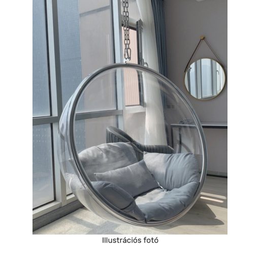 Függő fotel, átlátszó/arany/rózsaszín, BUBBLE NEW TYP 1