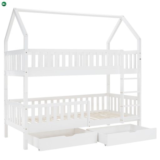 Montessori emeletes ágy, fehér, VENITA TYP 2