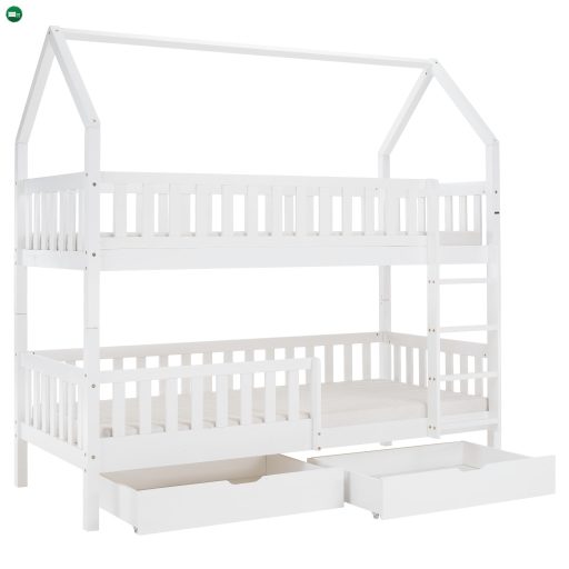 Montessori emeletes ágy, fehér, VENITA TYP 2