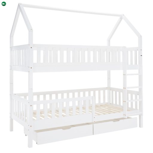 Montessori emeletes ágy, fehér, VENITA TYP 2