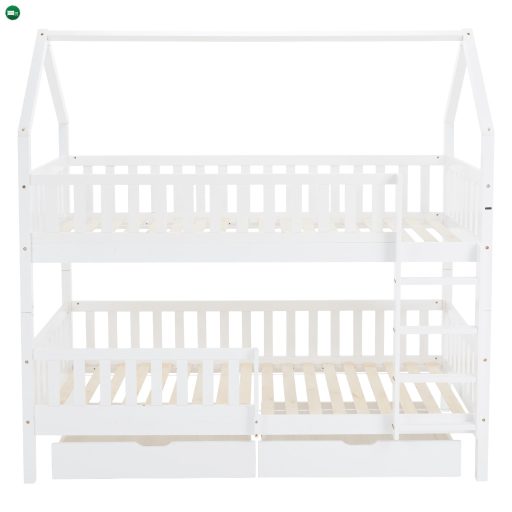 Montessori emeletes ágy, fehér, VENITA TYP 2