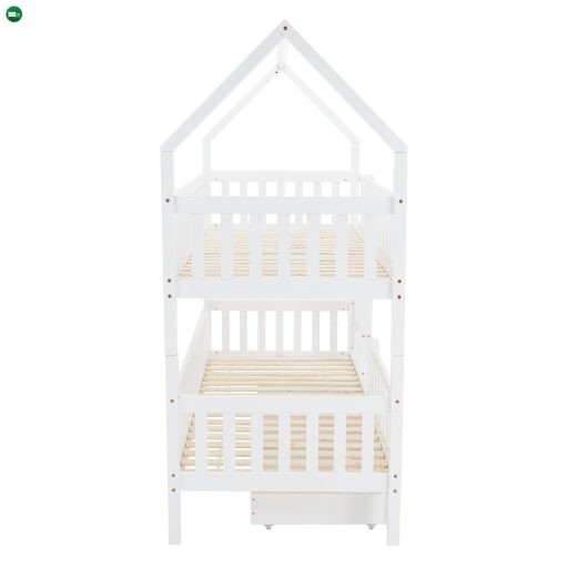 Montessori emeletes ágy, fehér, VENITA TYP 2