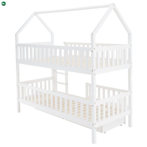 Montessori emeletes ágy, fehér, VENITA TYP 2