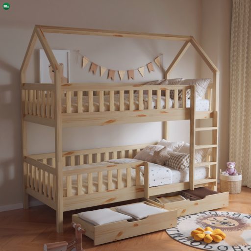 Montessori emeletes ágy, természetes, VENITA TYP 2