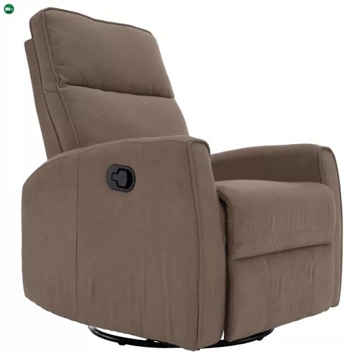 Relax forgószék fotel, szürkésbarna taupe, MEKENZI