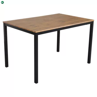 Étkezőgarnitúra 1+4, sötét tölgy/fekete, HAIM