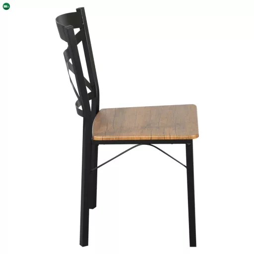 Étkezőgarnitúra 1+4, sötét tölgy/fekete, HAIM