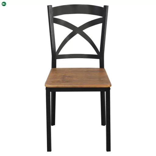 Étkezőgarnitúra 1+4, sötét tölgy/fekete, HAIM