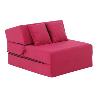   Összecsukható matrac/fotel, 2v1, rózsaszín magenta, PELOS
