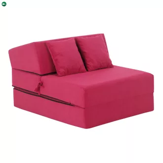   Összecsukható matrac/fotel, 2v1, rózsaszín magenta, PELOS