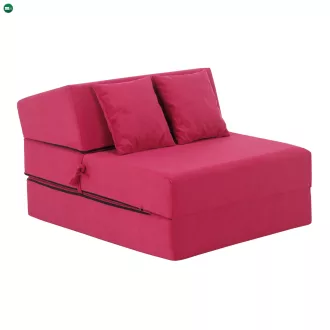  Összecsukható matrac/fotel, 2v1, rózsaszín magenta, PELOS