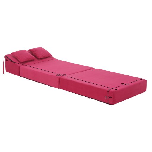 Összecsukható matrac/fotel, 2v1, rózsaszín magenta, PELOS