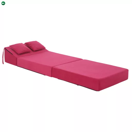 Összecsukható matrac/fotel, 2v1, rózsaszín magenta, PELOS