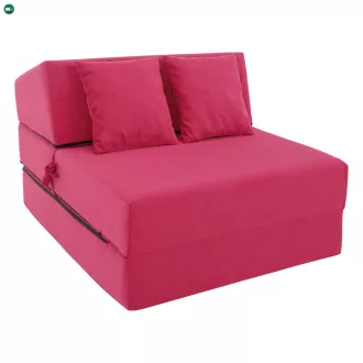   Összecsukható matrac/fotel, 2v1, rózsaszín magenta, PELOS