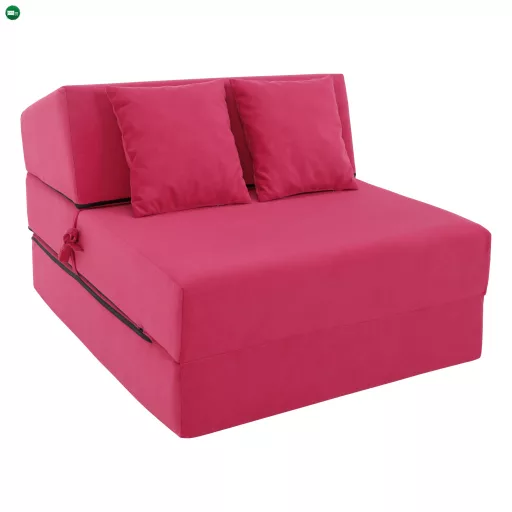 Összecsukható matrac/fotel, 2v1, rózsaszín magenta, PELOS