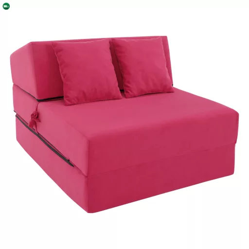 Összecsukható matrac/fotel, 2v1, rózsaszín magenta, PELOS