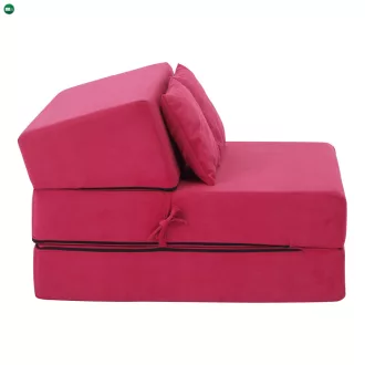   Összecsukható matrac/fotel, 2v1, rózsaszín magenta, PELOS