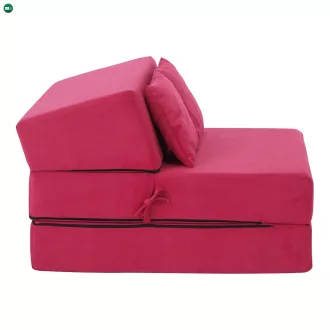   Összecsukható matrac/fotel, 2v1, rózsaszín magenta, PELOS