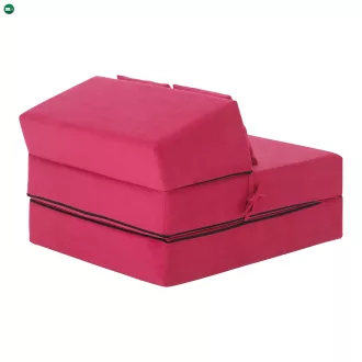   Összecsukható matrac/fotel, 2v1, rózsaszín magenta, PELOS