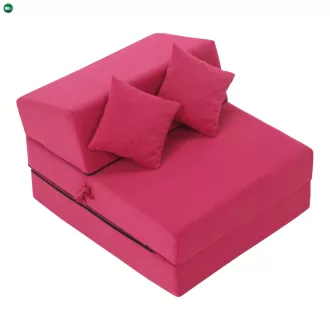   Összecsukható matrac/fotel, 2v1, rózsaszín magenta, PELOS