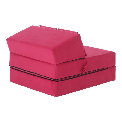 Összecsukható matrac/fotel, 2v1, rózsaszín magenta, PELOS