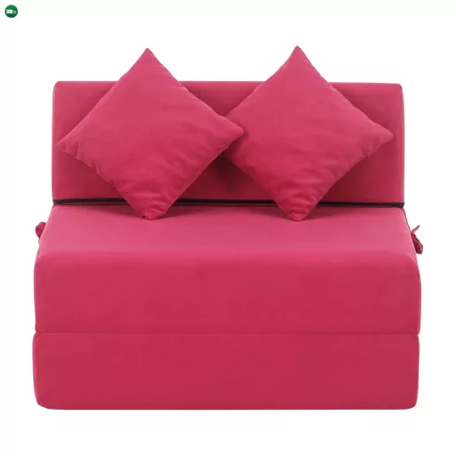 Összecsukható matrac/fotel, 2v1, rózsaszín magenta, PELOS