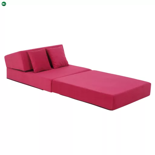 Összecsukható matrac/fotel, 2v1, rózsaszín magenta, PELOS