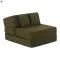Összecsukható matrac/fotel, 2v1, olivazöld, PELOS
