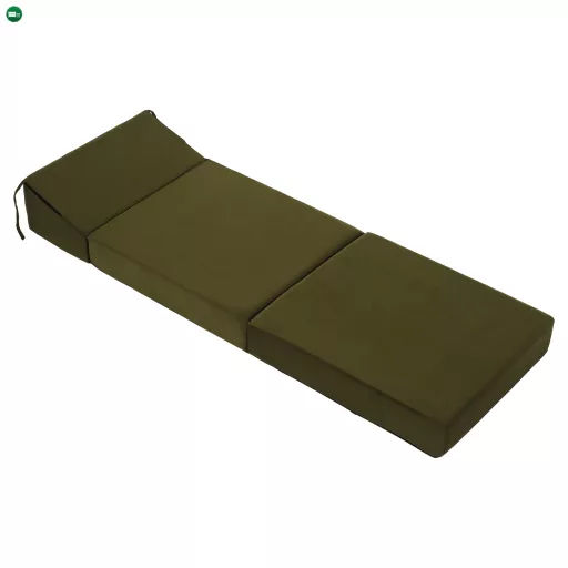Összecsukható matrac/fotel, 2v1, olivazöld, PELOS