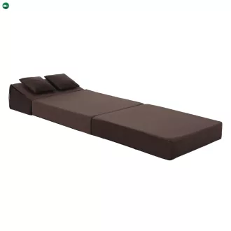 Összecsukható matrac/fotel, 2v1, barna Taupe, PELOS