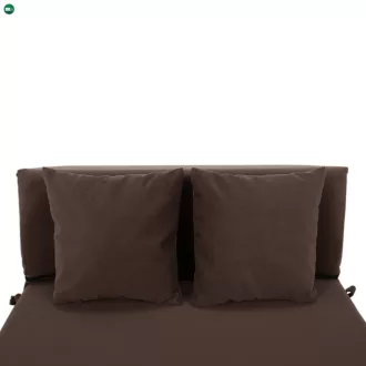 Összecsukható matrac/fotel, 2v1, barna Taupe, PELOS